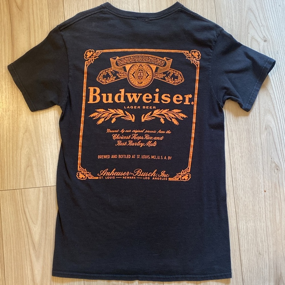 JUNK FOOD BUDWEISER T size XS unisex sizing